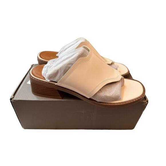 Franco Sarto Women's White SY Simona Stacked Heel Slip-On Sandals Size 8.5 M - Picture 7 of 11